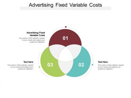 Advertising fixed variable costs ppt powerpoint presentation show master slide cpb