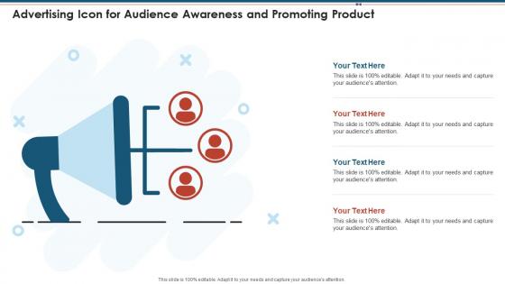 Advertising Icon For Audience Awareness And Promoting Product