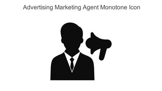 Advertising Marketing Agent Monotone Icon In Powerpoint Pptx Png And Editable Eps Format