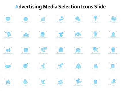 Advertising media selection icons slide growth l863 ppt slides