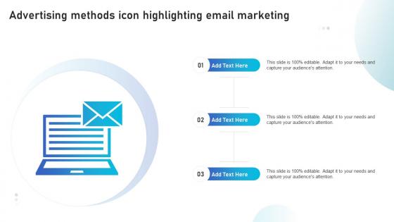 Advertising Methods Icon Highlighting Email Marketing
