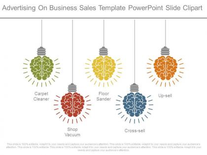 Advertising on business sales template powerpoint slide clipart