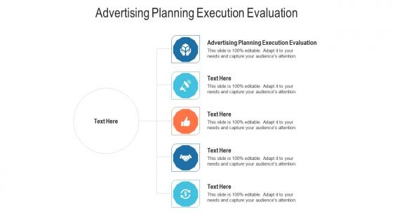 Advertising planning execution evaluation ppt powerpoint presentation professional background images cpb