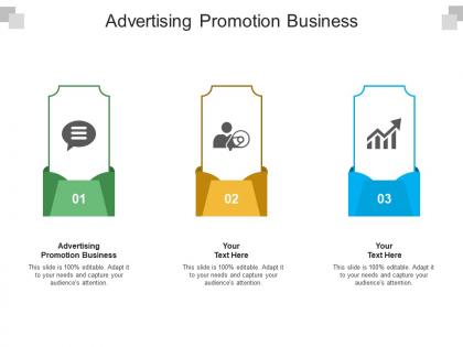 Advertising promotion business ppt powerpoint presentation ideas deck cpb