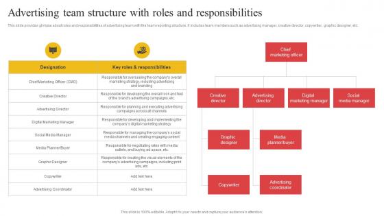 Advertising Team Structure With Roles Building Comprehensive Apparel Business Strategy SS V
