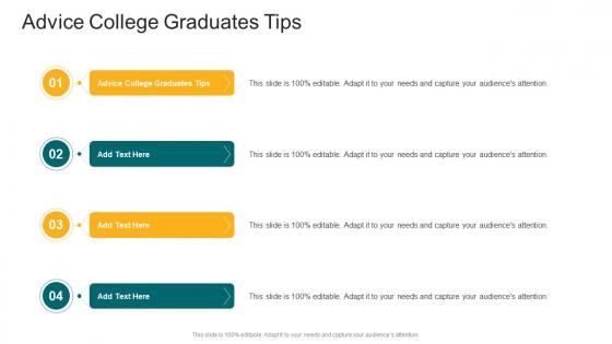 Advice College Graduates Tips In Powerpoint And Google Slides Cpb