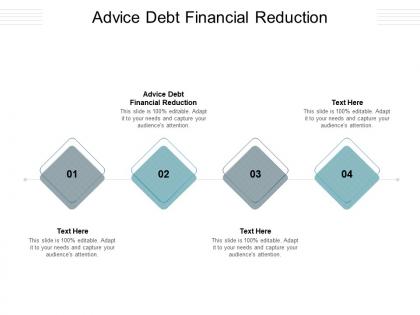 Advice debt financial reduction ppt powerpoint presentation portfolio slides cpb