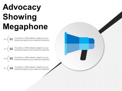 Advocacy showing megaphone