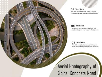 Aerial photography of spiral concrete road