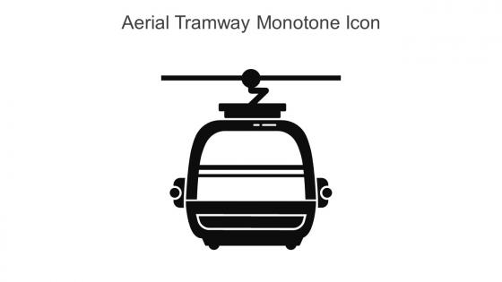 Aerial Tramway Monotone Icon In Powerpoint Pptx Png And Editable Eps Format