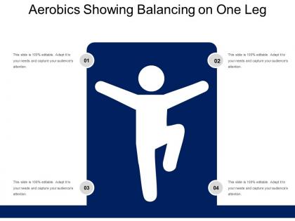 Aerobics showing balancing on one leg