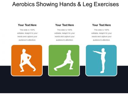 Aerobics showing hands and leg exercises