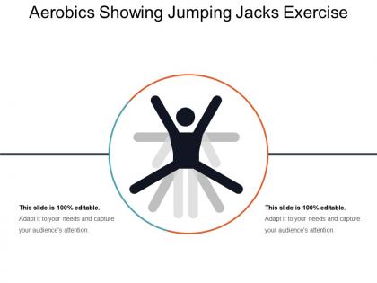 Aerobics showing jumping jacks exercise