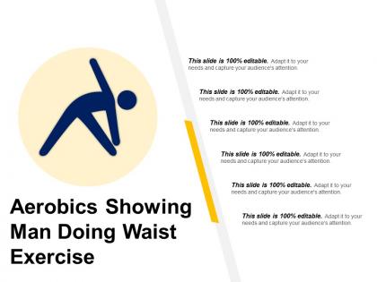 Aerobics showing man doing waist exercise