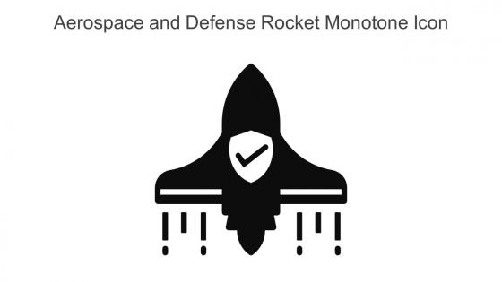 Aerospace And Defense Rocket Monotone Icon In Powerpoint Pptx Png And Editable Eps Format