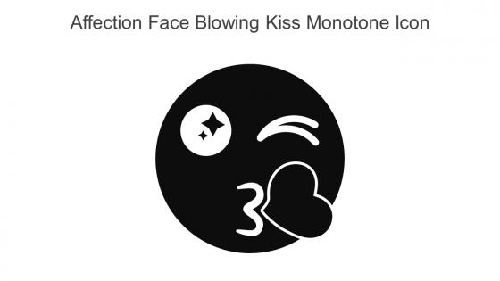 Affection Face Blowing Kiss Monotone Icon In Powerpoint Pptx Png And Editable Eps Format