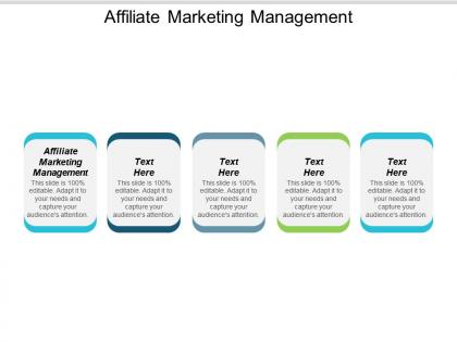 Affiliate marketing management ppt powerpoint presentation icon vector cpb
