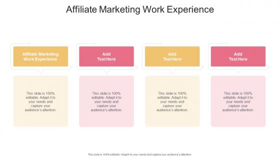 Affiliate Marketing Work Experience In Powerpoint And Google Slides Cpb