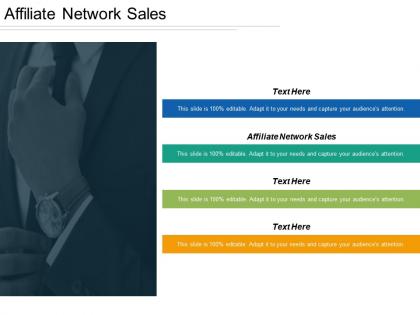 Affiliate network sales ppt powerpoint presentation file infographic template cpb