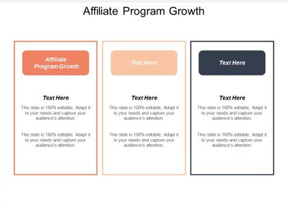 Affiliate program growth ppt powerpoint presentation diagram lists cpb