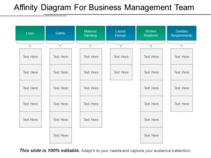 Affinity diagram for business management team ppt background images