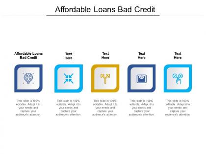 Affordable loans bad credit ppt powerpoint presentation styles clipart cpb