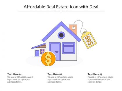 Affordable real estate icon with deal
