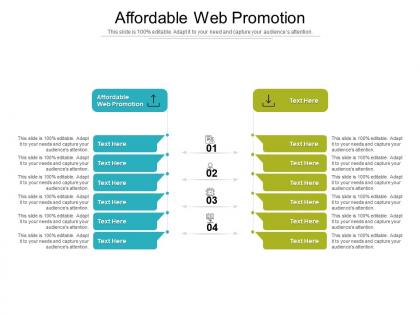 Affordable web promotion ppt powerpoint presentation summary layout ideas cpb