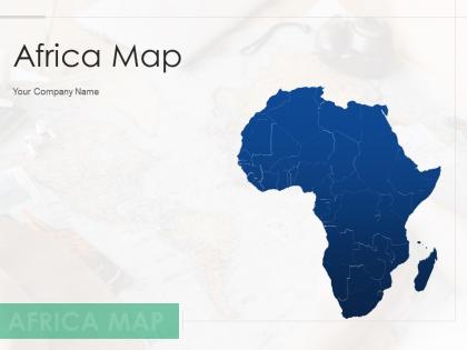 Africa map highlighting major regions countries border division