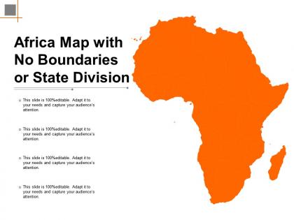 Africa map with no boundaries or state division