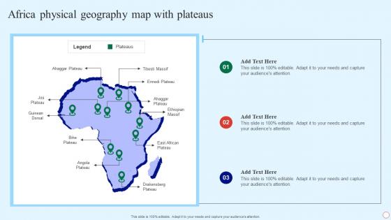 Africa Physical Geography Map With Plateaus
