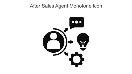 After Sales Agent Monotone Icon In Powerpoint Pptx Png And Editable Eps Format