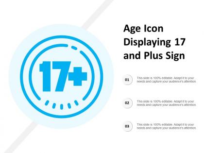 Age icon displaying 17 and plus sign