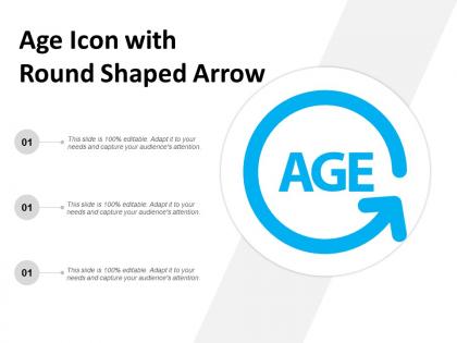 Age icon with round shaped arrow