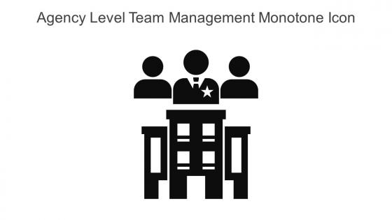 Agency Level Team Management Monotone Icon In Powerpoint Pptx Png And Editable Eps Format