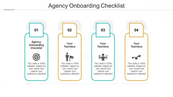 Agency onboarding checklist ppt powerpoint presentation model background cpb