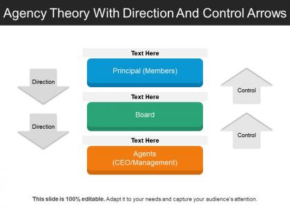 Agency theory with direction and control arrows