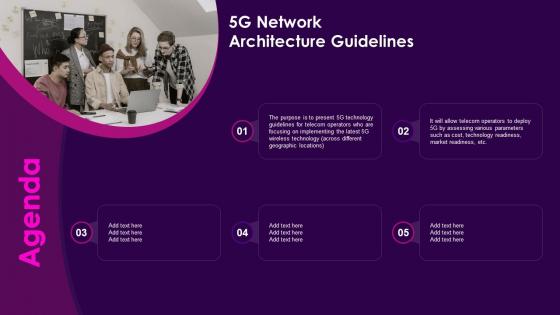 Agenda 5g Network Architecture Guidelines Ppt Slides Infographic Template