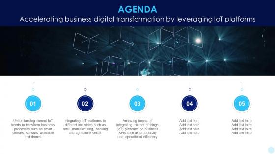 Agenda Accelerating Business Digital Transformation By Leveraging IoT Platforms