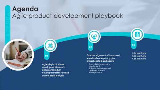 Agenda Agile Product Development Playbook Ppt Slides Template
