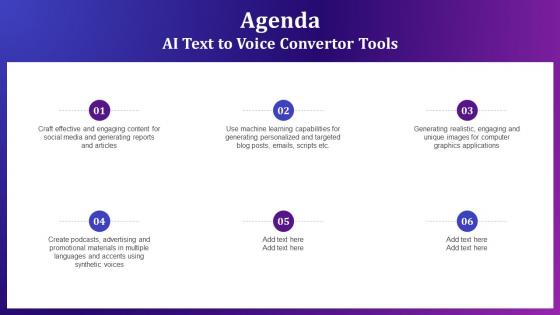 Agenda AI Text To Voice Convertor Tools AI Text To Voice Convertor Tools AI SS V