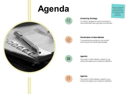 Agenda analysing strategy a425 ppt powerpoint presentation infographics slide portrait