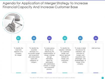 Agenda application merger strategy increase financial capacity and increase customer base