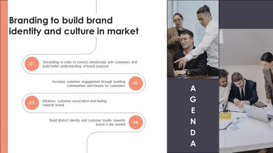 Agenda Branding To Build Brand Identity And Culture In Market Ppt Background