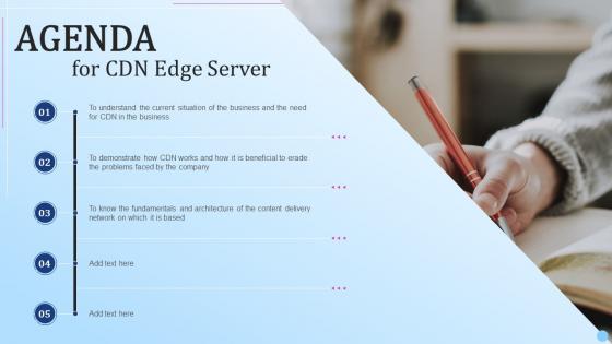 Agenda Cdn Edge Server Ppt Slides Background Images