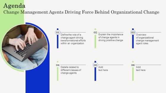 Agenda Change Management Agents Driving Force Behind Organizational Change CM SS
