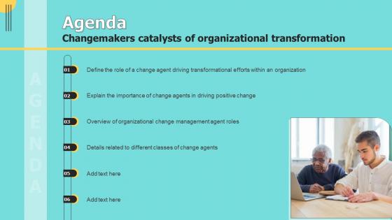 Agenda Changemakers Catalysts Of Organizational Transformation CM SS V