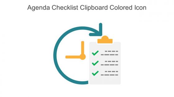 Agenda Checklist Clipboard Colored Icon In Powerpoint Pptx Png And Editable Eps Format