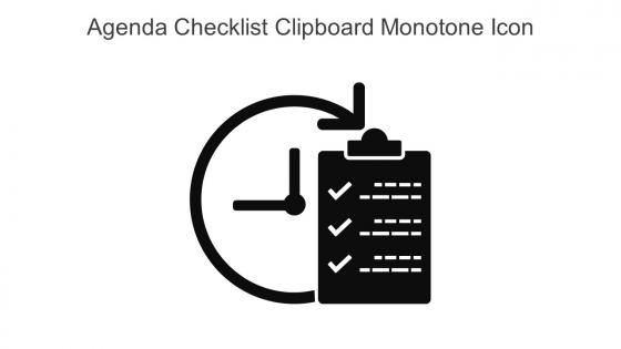 Agenda Checklist Clipboard Monotone Icon In Powerpoint Pptx Png And Editable Eps Format