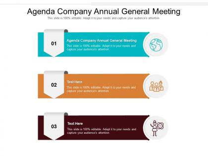 Agenda company annual general meeting ppt powerpoint presentation slides display cpb
